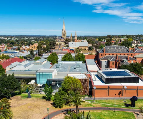 Bendigo Gallery aerial view