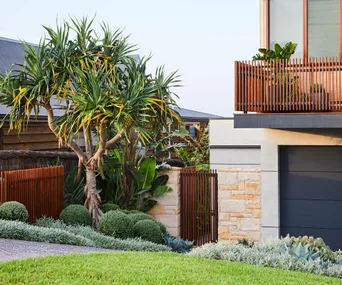 A headland garden with hardy succulents and low-maintenance plants