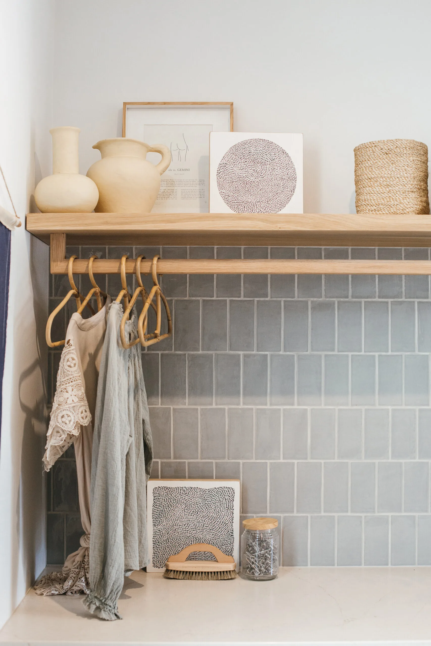 Kyal and Kara's laundry, powder room and bathroom
