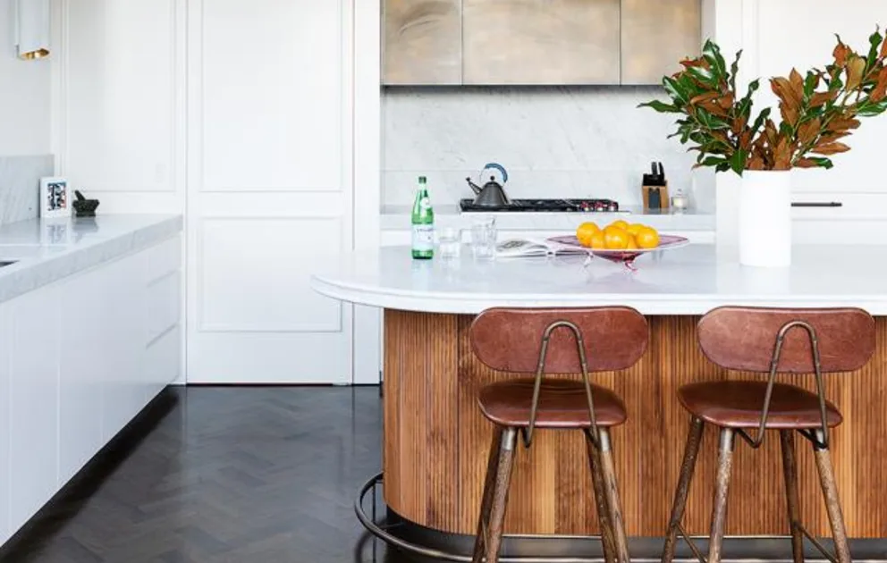 Wooden island bench clearance