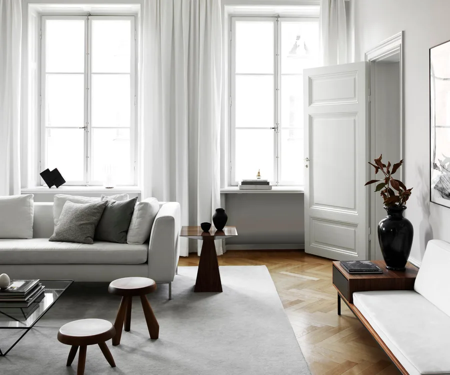 A designer's timelessly chic Scandinavian apartment