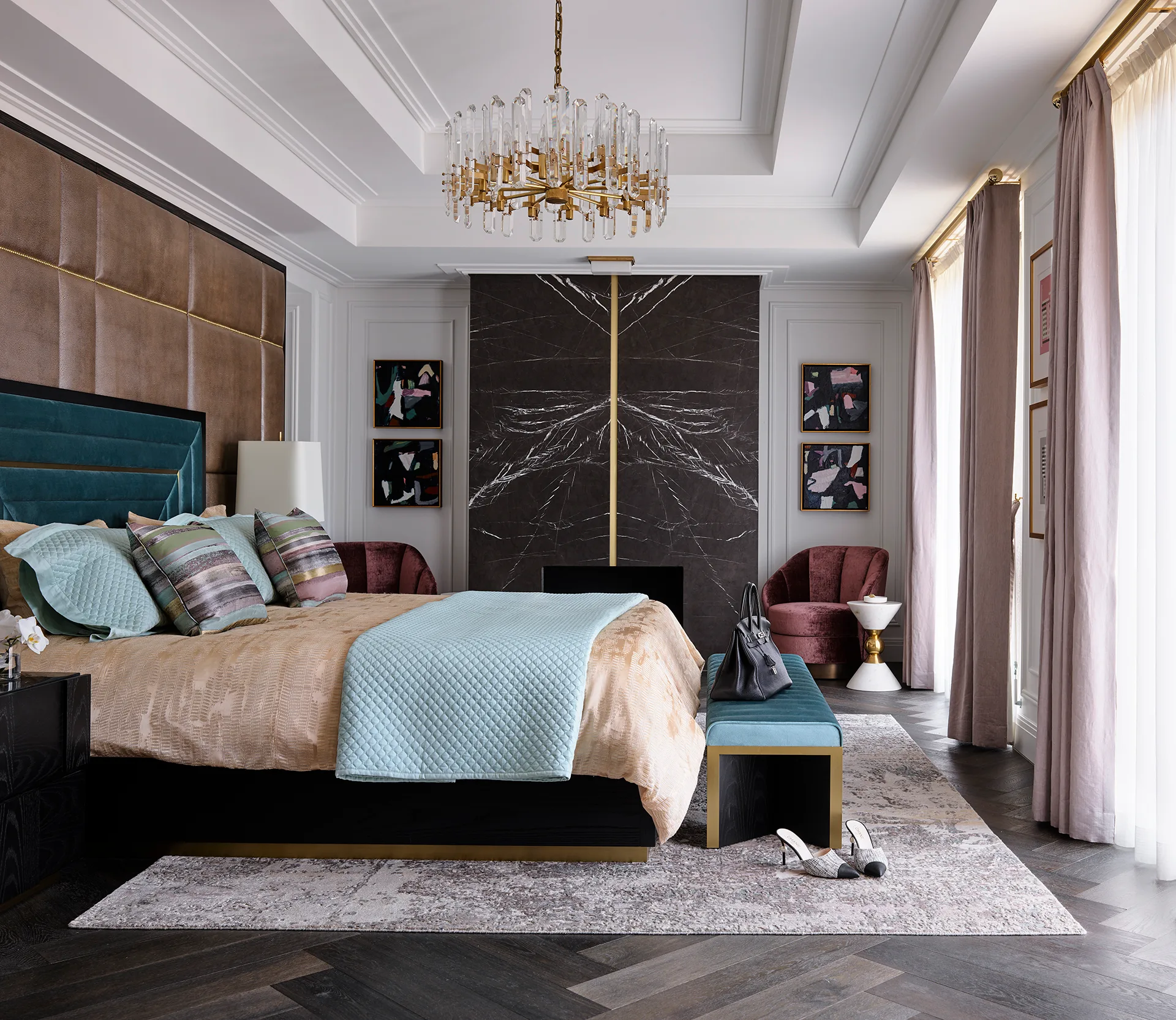 A glamorous Greg Natale designed home with art deco touches