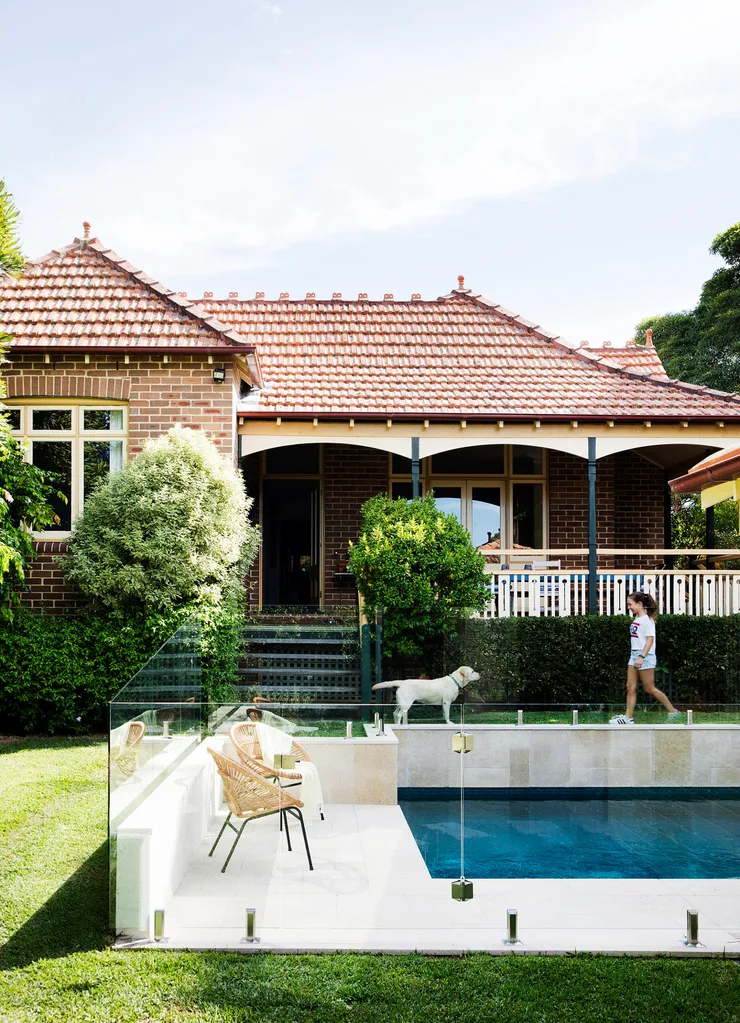 A classic Federation-style home with a swimming pool