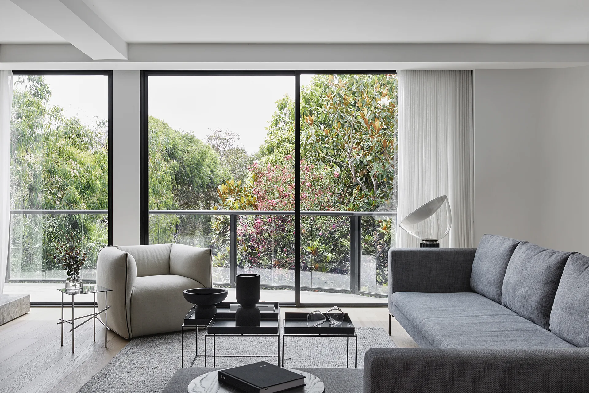 Image showcasing A monochrome penthouse apartment in Melbourne