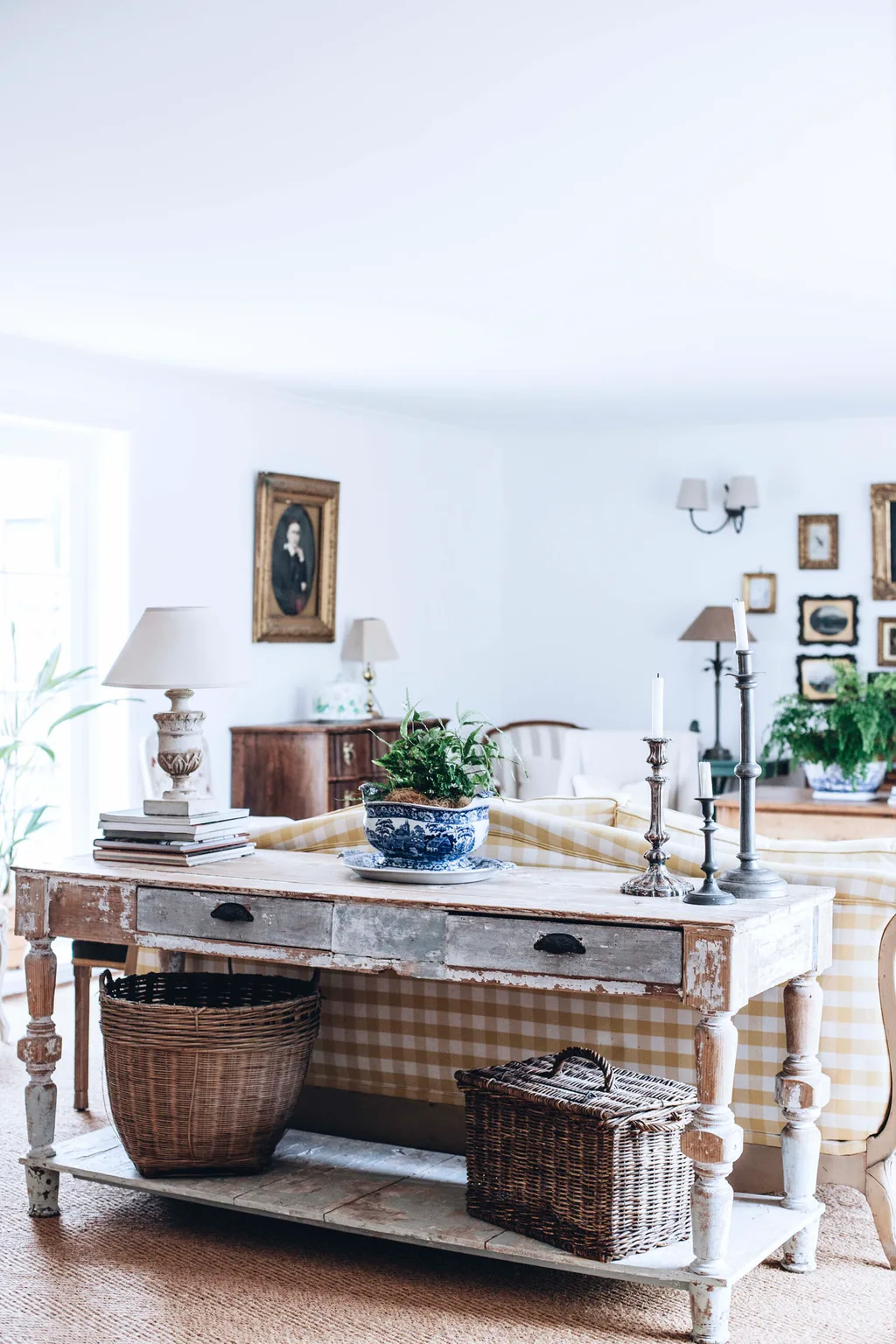An antique dealer's renovated home decorated with antiques