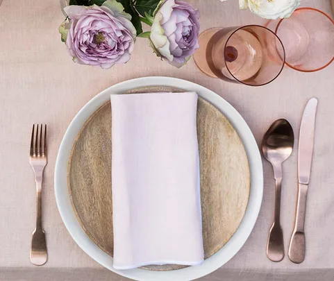 Rose gold cutlery
