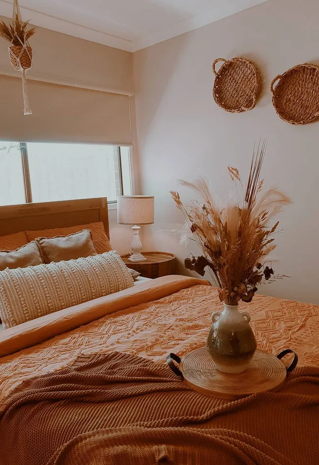 Kmart baskets as wall art.