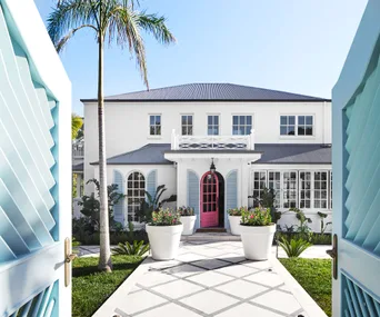 A glamorous, palm-fringed home on the Mornington Peninsula