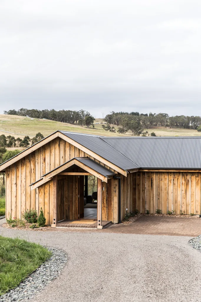 modern timber barn exterior