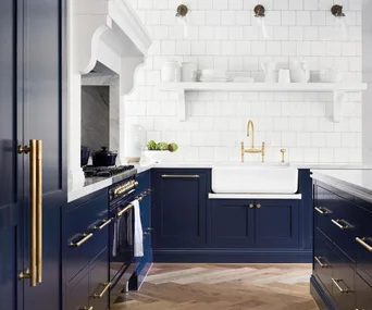 kitchen with shaker cabinets