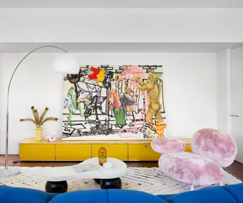An unassuming 1920s home filled with colourful, eclectic art
