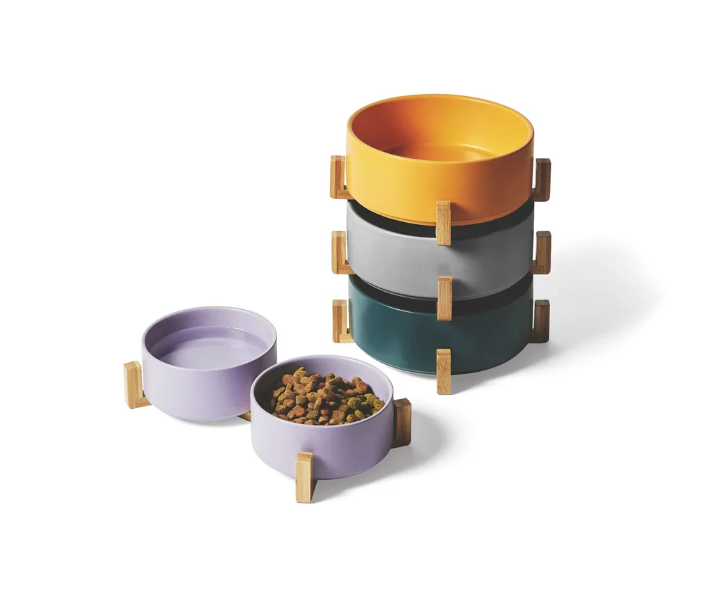 adjustable elevated dog bowl PETMAKER Elevated Dog Bowls