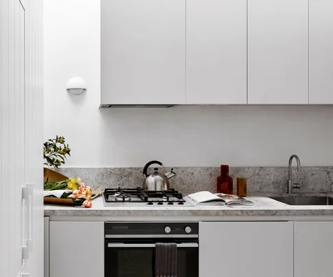 Bunch of lettuce in a calico shopping bag