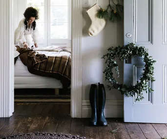 christmas styled country cottage