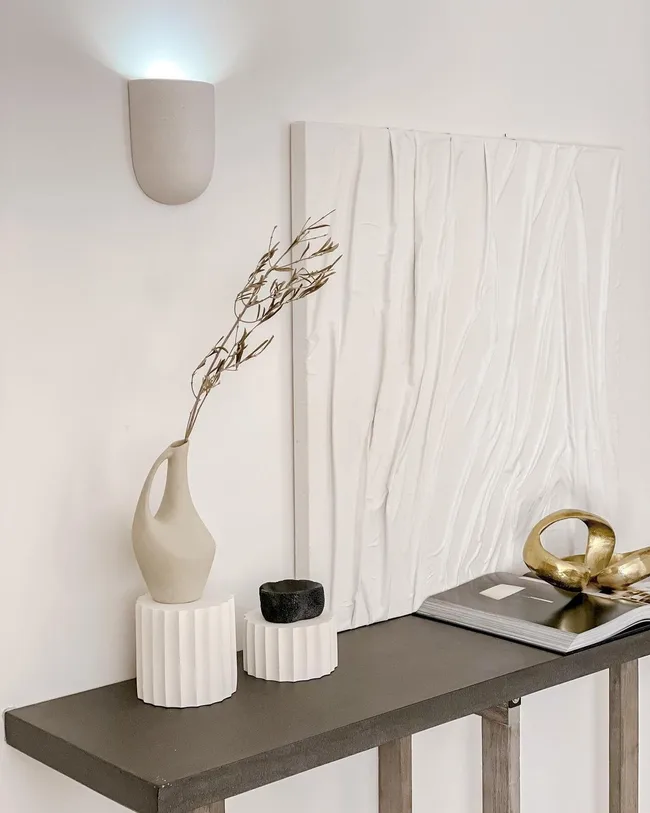 Kmart wall planter sconce light hack.