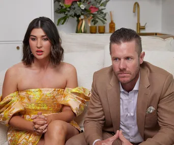 Leah and Ash on Auction Day The Block 2023