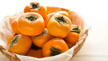 Persimmon is in season in autumn